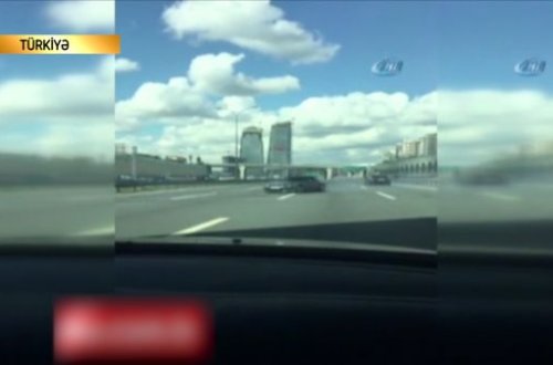 Yolun ortasinda şou göstərdilər - Toy karvani - VİDEO