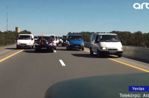 Azərbaycanda qeyri-adi toy karvanı - VİDEO - FOTO