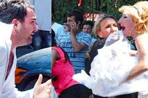 Bəy toyda açıq-saçıq paltar geyinən gəlini döydü - Masallıda