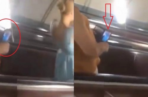 Bakı metrosunda manyakın görüntüləri yayıldı: qızın arxasını kameraya çəkir – VİDEO