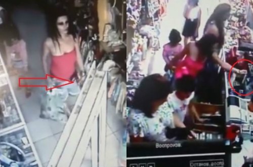 Azərbaycanda mağazadan oğurluq edən qadınlar kameraya düşdü (VİDEO)