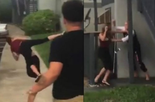 Qadınların ölümcül davası kameraya düşdü (VİDEO)