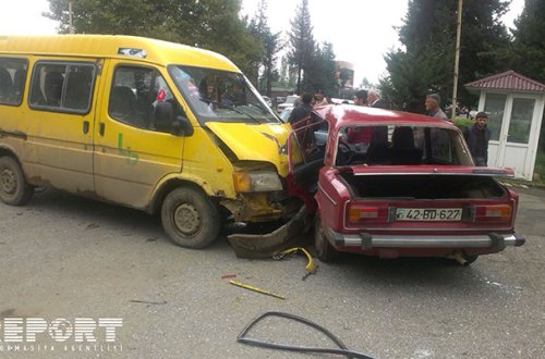Lənkəranda qəza: 5 tələbə yaralandı
