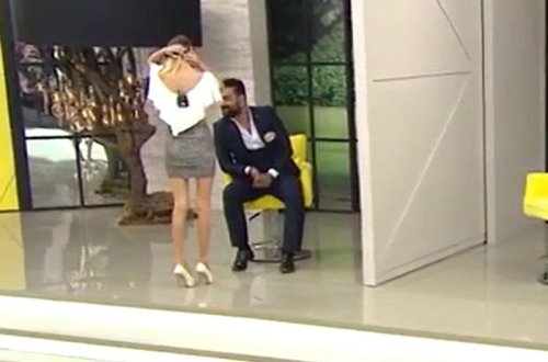 Sevgilisi bəy namizədi studiyada biabır etdi - VİDEO