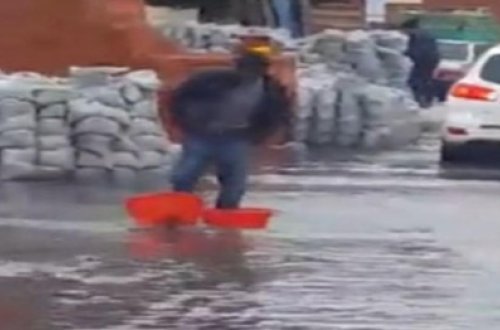 Dərnəgül bazarını su basdı – VİDEO