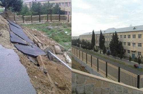 Yeni təmir olunan stadion çökdü - FOTO