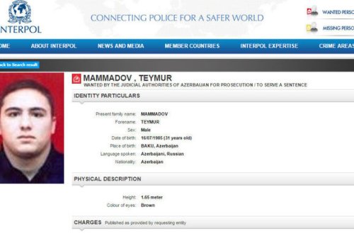 Məmmədov “İnterpol” xətti ilə beynəlxalq axtarışa verildi