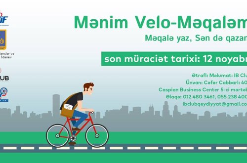 “MƏNİM VELO-MƏQALƏM” adlı yazı MÜSABİQƏSİNƏ START VERİLDİ