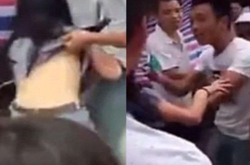 Şok kadrlar: arvadını bazarda məşuqu ilə tutdu - VİDEO