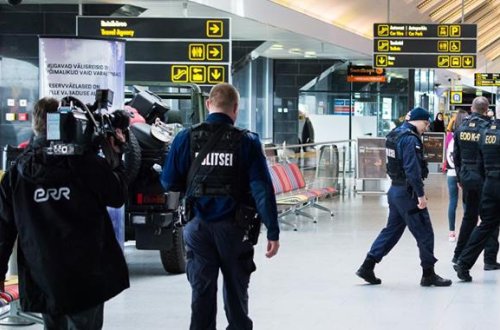 Tallin aeroportunda bomba həyəcanı — FOTOLAR
