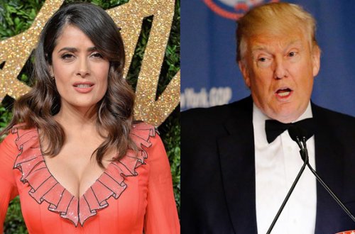 Tramp telefonla Salma Hayekə 