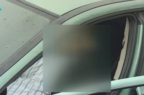 Sürücünün ürəyi tutdu, sükan arxasında öldü - Video