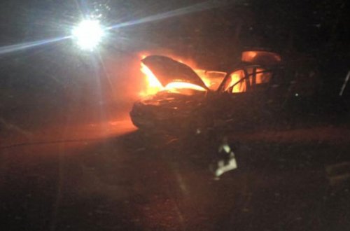 Satmaq üçün Bakıya gətirmək istədiyi maşın yolda alışdı