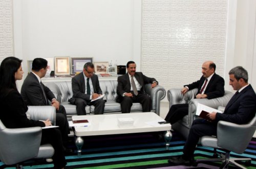 Əbülfəs Qarayev səfirlə görüşdü - Fotolar