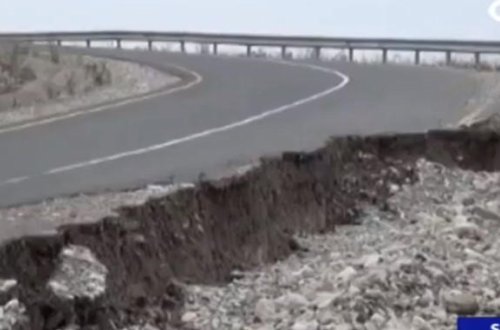 Azərbaycanda daha bir yol çökdü — 4 kəndlə əlaqə çətinləşdi