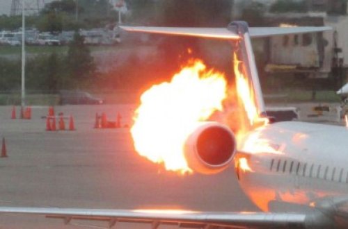 İrəvana uçan təyyarə alışdı