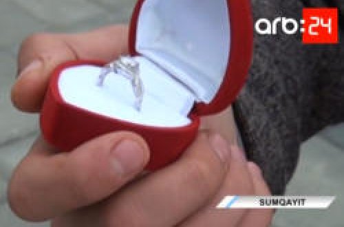 Sumqayıtda qeyri-adi evlilik təklifi - 