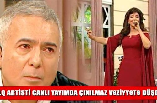 Xalq artistinin mikrofonu canlı yayımda BELƏ XARAB OLDU - VİDEO