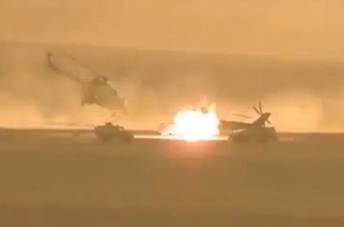 Suriyada Rusiya helikopteri belə vuruldu – VİDEO