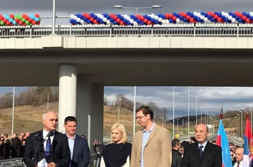 Serbiyada Azərbaycan hökumətinin kredit ayırdığı avtomagistralın açılışı olub