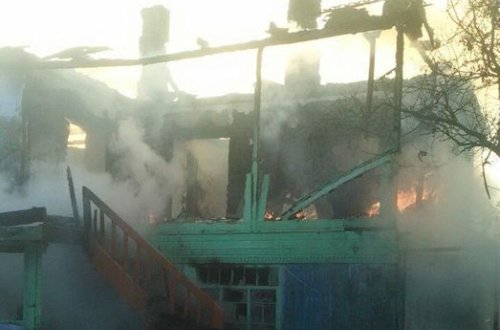 Xaçmazda şəhid ailəsinin evi yanıb – FOTO