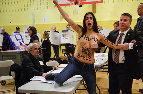 “Femen”çilər tarixə günə damğa vurdular - Fotolar