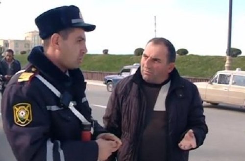 Sürücü polisə hədə-qorxu gəldi — VİDEO