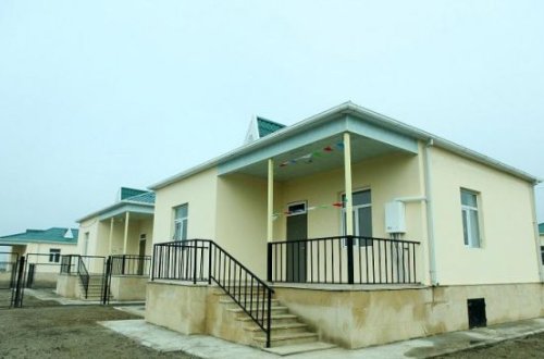 Neftçalada şəhid ailələrinə ev verildi - FOTOLAR