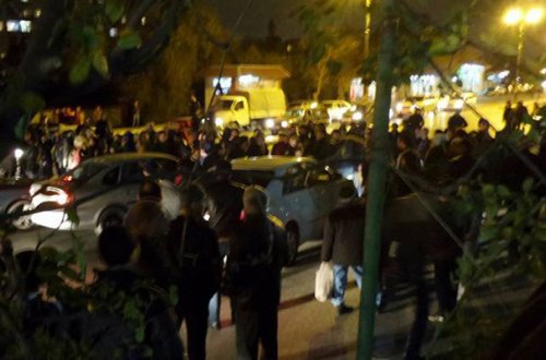 Bakıda məcburi köçkünlər yolu bağladılar - Video