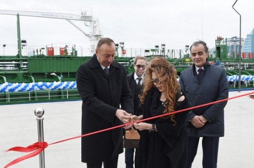 Prezident yeni gəmiləri işə saldı - FOTOLAR