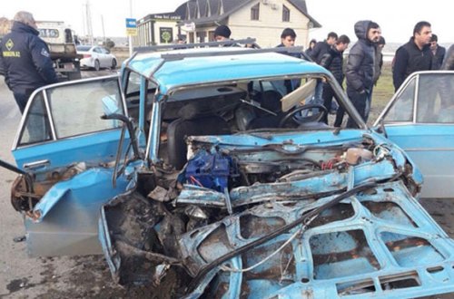 Masazırda dəhşətli qəza — 1 ölü, 2 yaralı + FOTOLAR