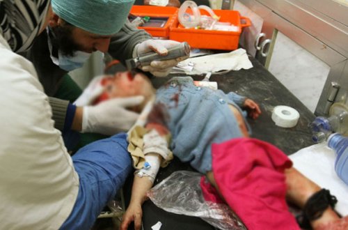 Hələbdəki sonuncu xəstəxana bombardman edildi - Dəhşətli fotolar