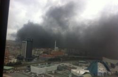 İstanbulda güclü yanğın - FOTOLAR