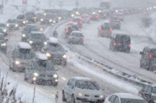 Bakıda yollar buz bağladı - Tıxac var + FOTOLAR + VİDEO