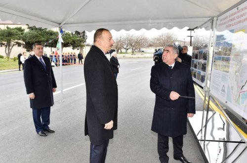 Prezident Sabunçu və Suraxanıda yolların açılışında iştirak edib - FOTOLAR