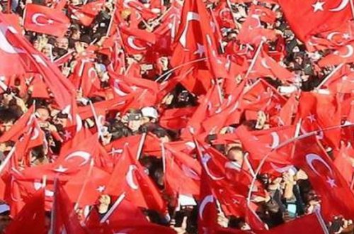 Türkiyədə terrora qarşı etiraz yürüşü