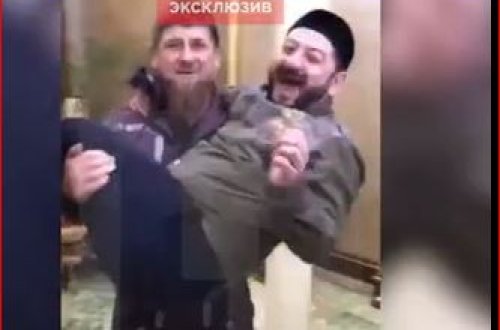 Kadırov erməni şoumeni qucağına aldı: “Ayağını sındıracam” (VİDEO)