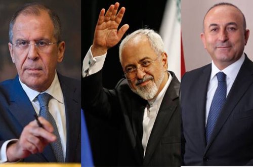 Lavrov, Zərif və Çavuşoğlu Suriya ilə bağlı birgə qərar qəbul etdi — VİDEO