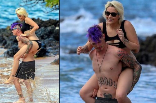 Maykl Ceksonun qızı sevgilisi ilə belə əyləndi - fotolar