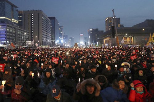 Cənubi Koreyada 250 min insan prezident əleyhinə mitinq keçirib