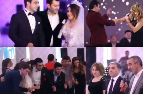 Rafael İsgəndərovun xanımı ilə VİDEOSU - Qızının toyundan
