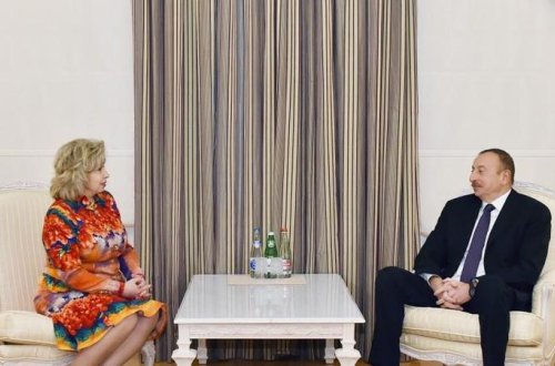 İlham Əliyev Rusiyanın ombudsmanını qəbul etdi