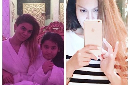 Rəqsanənin qızları hamam xalatında - FOTO