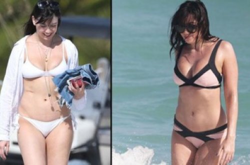 Kiçik ölçülü bikini geyindiyi üçün pis vəziyyətə düşdü - fotolar