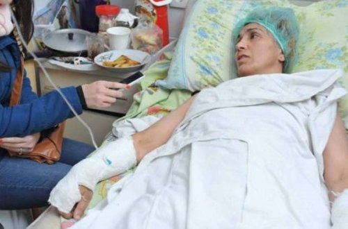 Polislərin döydüyü qadın özünü 3-cü mərtəbədən atdı: 