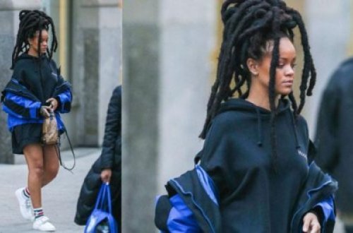 Rihannanın 5 minlik geyimi - fotolar