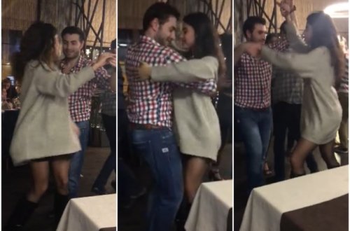 ANS-iN eks aparıcısı bir gənclə elə rəqs etdi ki ... QUCAQ-QUCAĞA / video