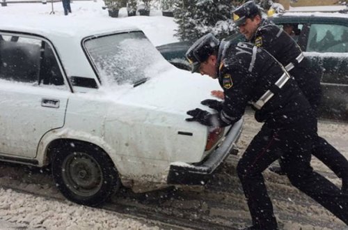 Azərbaycan polisini belə görməmişdiz... - Fotolar+Video