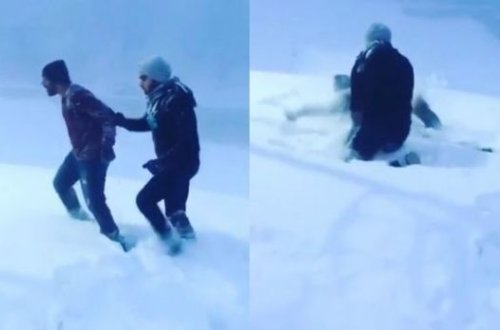 Ərəblərin Azərbaycanda qar əyləncəsi – FOTO + VİDEO