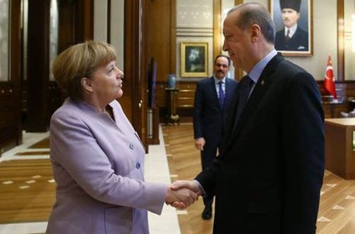 Merkel Türkiyəyə çatdı - Ərdoğanla görüşdü+Fotolar